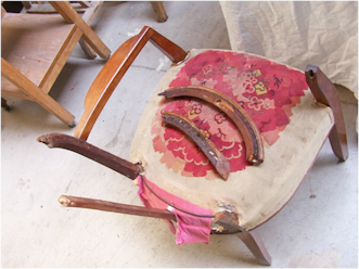 Constat d’état de restauration du fauteuil bridge Leleu
