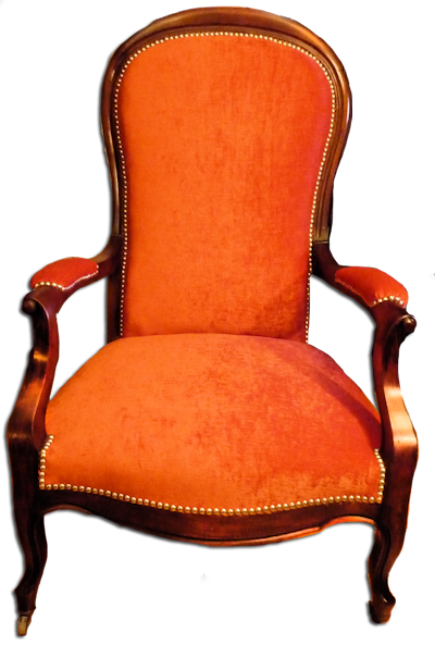 fauteuil voltaire relook orange