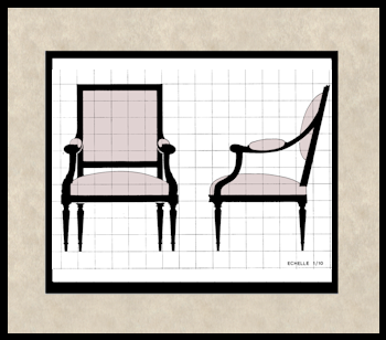 Fauteuil style Louis XVI